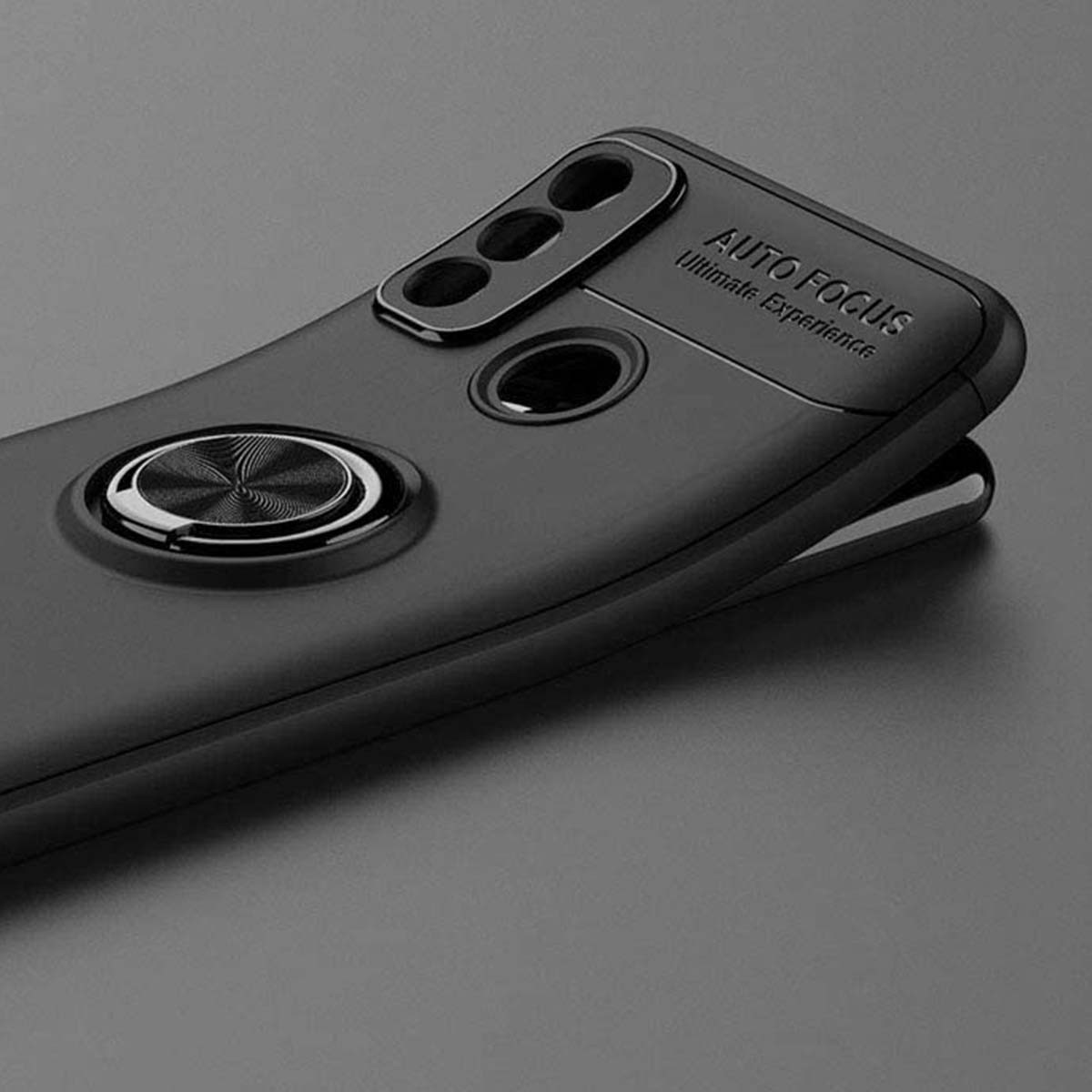 Funda Magnetica Soporte con Anillo Giratorio 360 para Huawei Y6p Roja