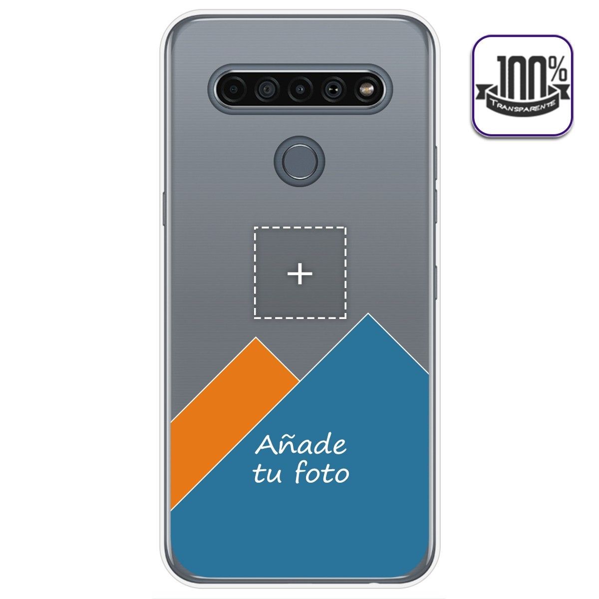 Personaliza tu Funda Gel Silicona Transparente con tu Fotografia para Lg K61 dibujo personalizada
