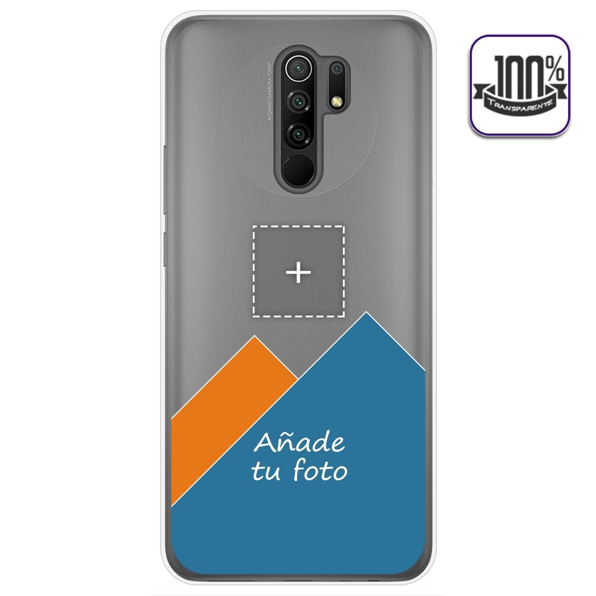 Personaliza tu Funda Gel Silicona Transparente con tu Fotografia para Xiaomi Redmi 9 dibujo personalizada
