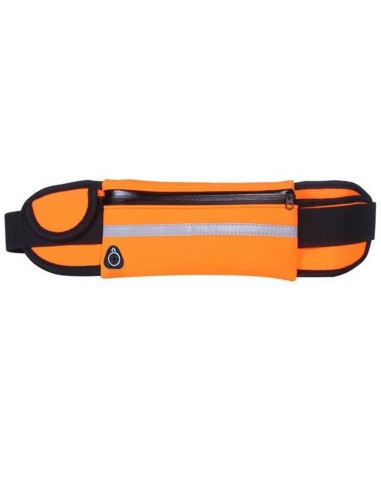Cinturón Riñonera Deportivo con Bolsillos y Soporte para Botella color Naranja
