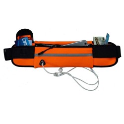Cinturón Riñonera Deportivo con Bolsillos y Soporte para Botella color Naranja 2