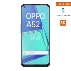 Protector Cristal Templado Completo 5D Full Glue Negro para Oppo A52 / Oppo A72 Vidrio 2