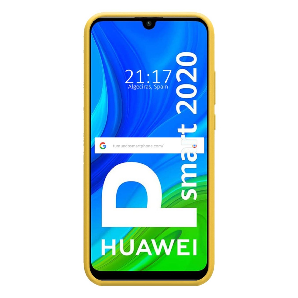 Funda Silicona Líquida Ultra Suave para Huawei P Smart 2020 color Amarilla