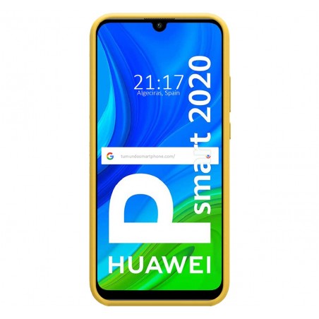 Funda Silicona Líquida Ultra Suave para Huawei P Smart 2020 color Amarilla