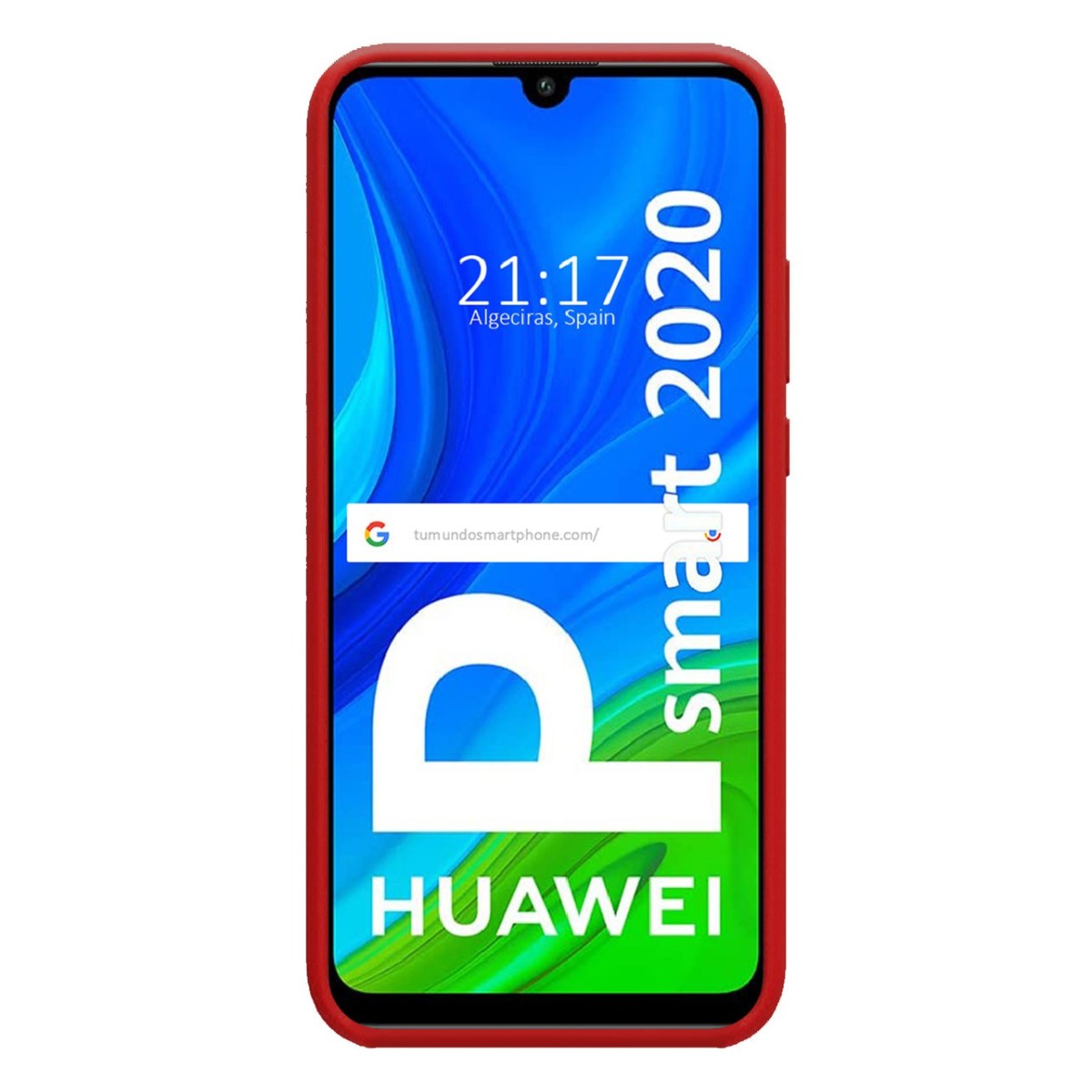 Funda Silicona Líquida Ultra Suave para Huawei P Smart 2020 color Roja