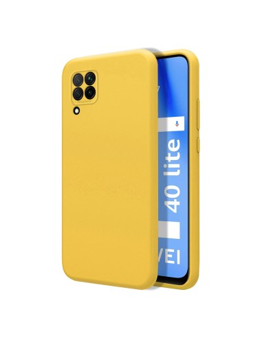 Funda Silicona Líquida Ultra Suave para Huawei P40 Lite color Amarilla