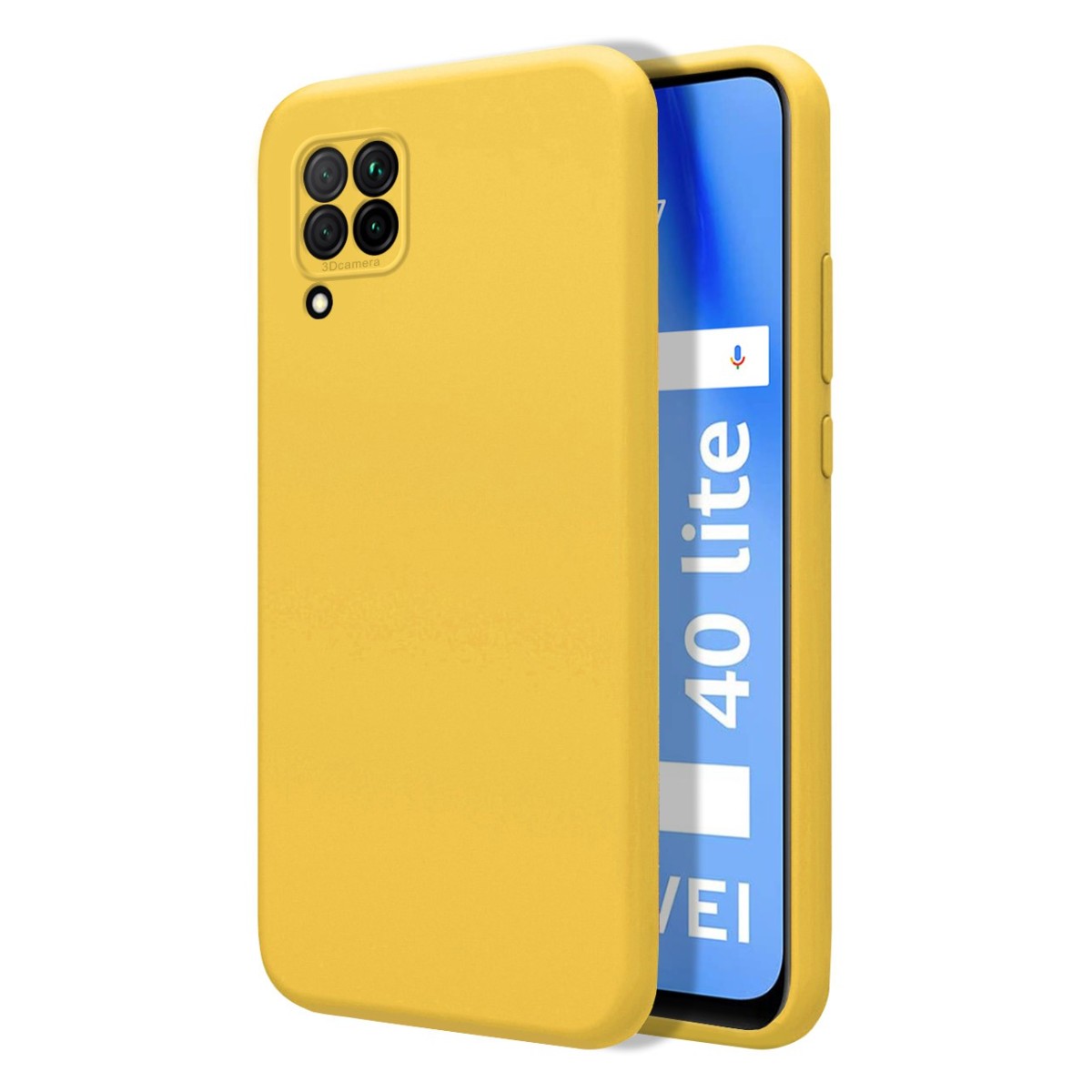 Funda Silicona Líquida Ultra Suave para Huawei P40 Lite color Amarilla