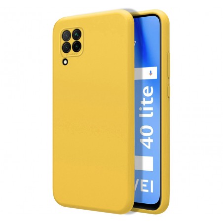 Funda Silicona Líquida Ultra Suave para Huawei P40 Lite color Amarilla