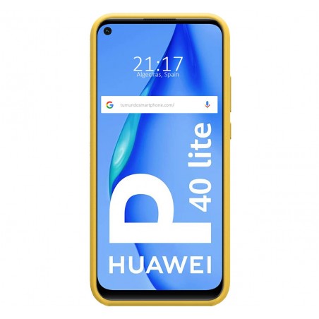 Funda Silicona Líquida Ultra Suave para Huawei P40 Lite color Amarilla