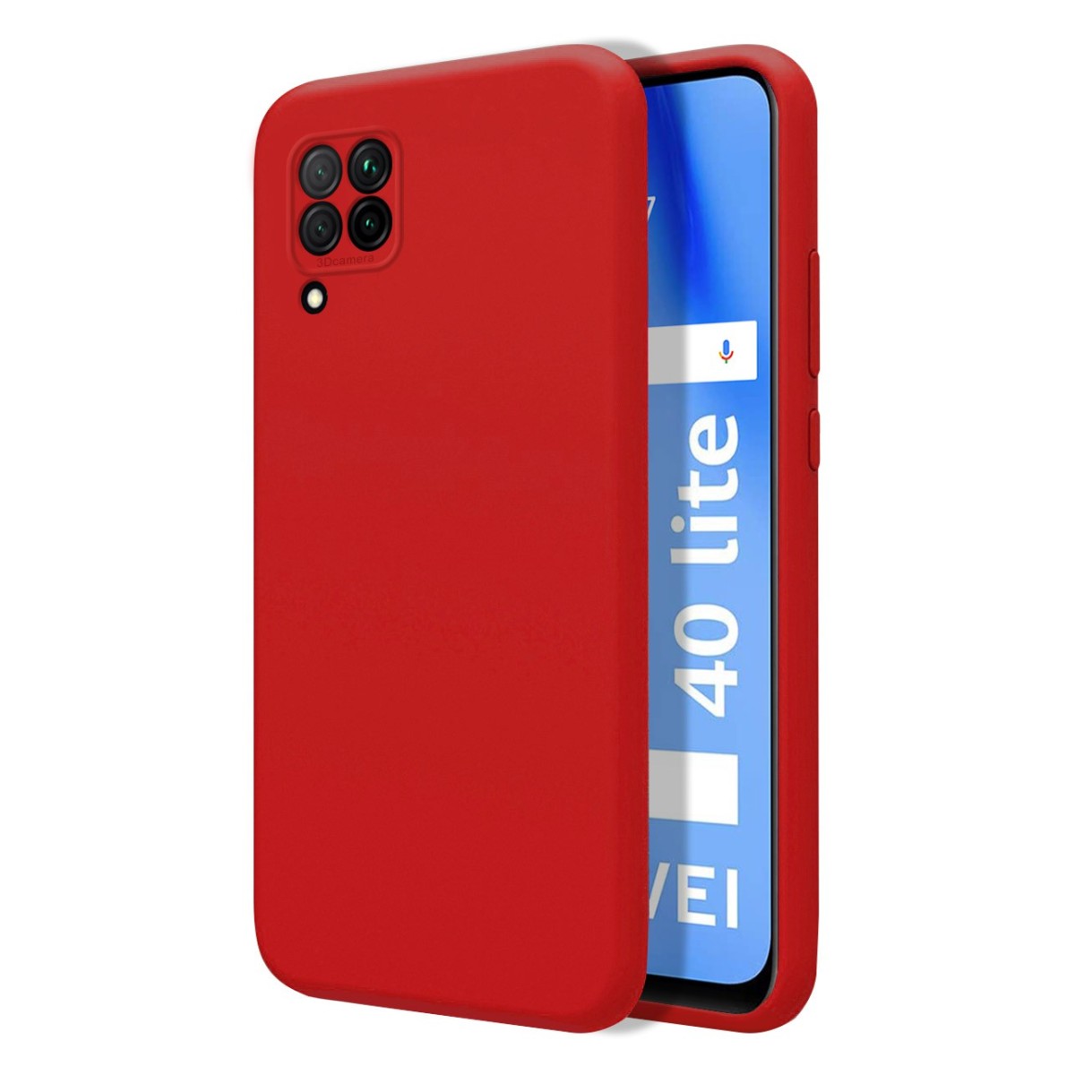Funda Silicona Líquida Ultra Suave para Huawei P40 Lite color Roja