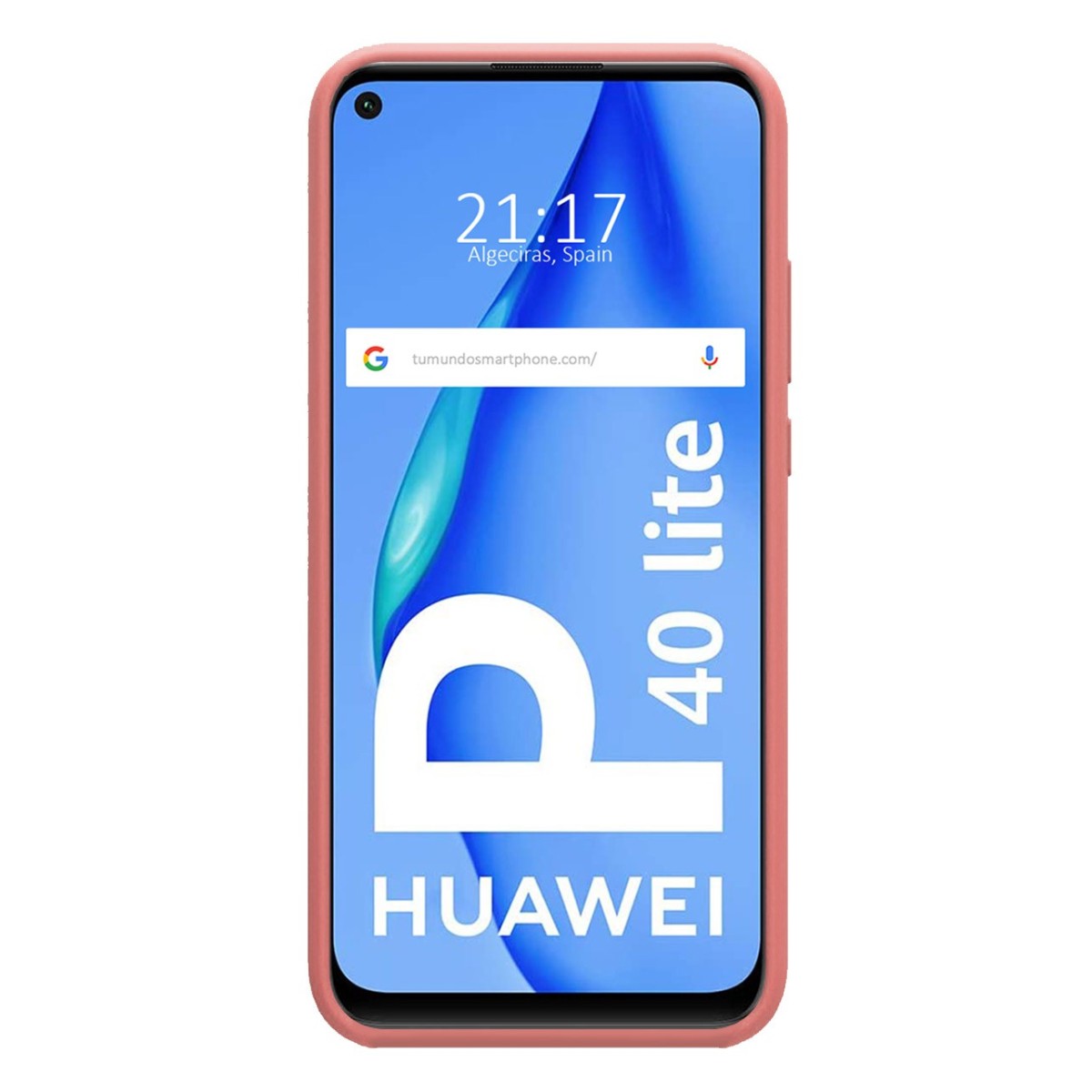 Funda Silicona Líquida Ultra Suave para Huawei P40 Lite color Rosa