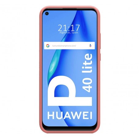 Funda Silicona Líquida Ultra Suave para Huawei P40 Lite color Rosa