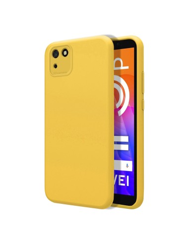Funda Silicona Líquida Ultra Suave para Huawei Y5p color Amarilla
