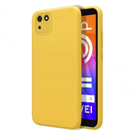 Funda Silicona Líquida Ultra Suave para Huawei Y5p color Amarilla