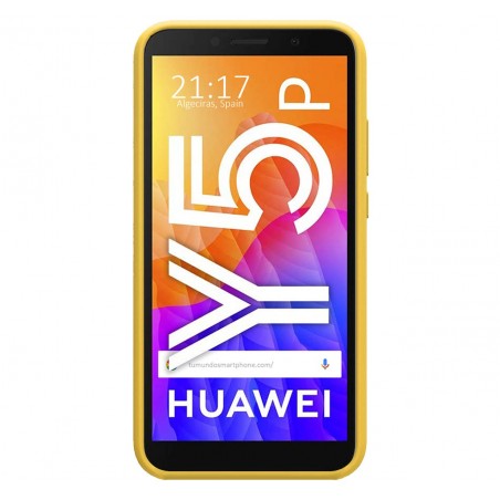 Funda Silicona Líquida Ultra Suave para Huawei Y5p color Amarilla