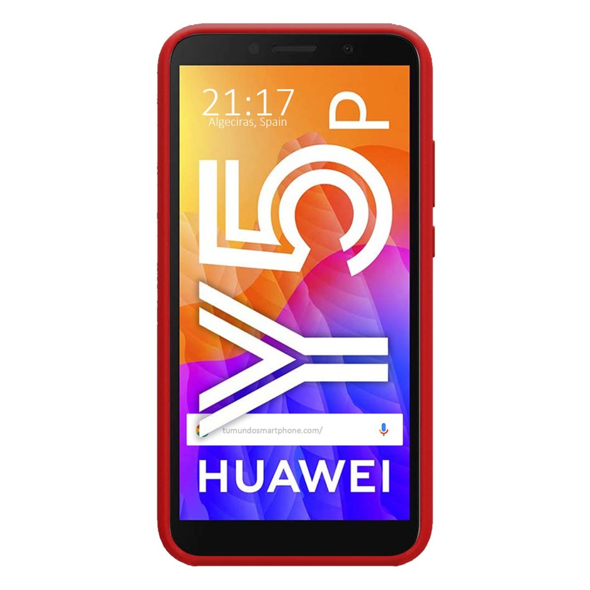 Funda Silicona Líquida Ultra Suave para Huawei Y5p color Roja