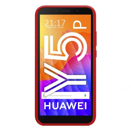 Funda Silicona Líquida Ultra Suave para Huawei Y5p color Roja