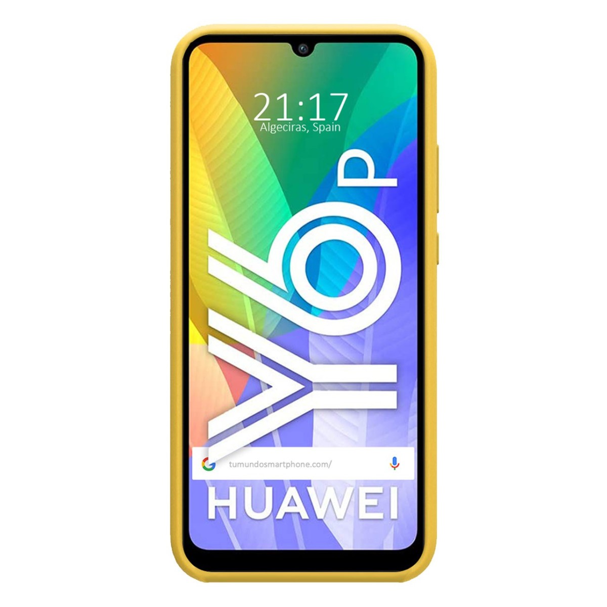 Funda Silicona Líquida Ultra Suave para Huawei Y6p color Amarilla