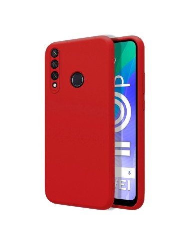 Funda Silicona Líquida Ultra Suave para Huawei Y6p color Roja