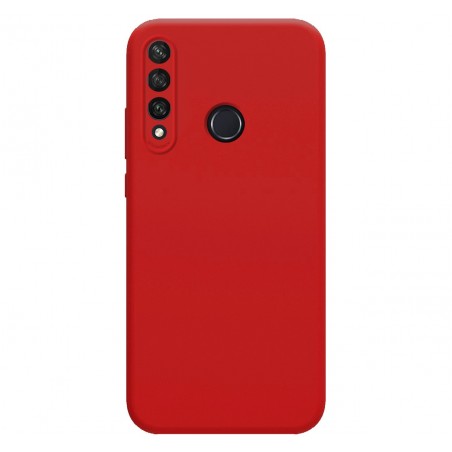 Funda Silicona Líquida Ultra Suave para Huawei Y6p color Roja