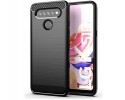 Funda Gel Tpu Tipo Carbon Negra para Lg K41s / K51s