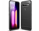 Funda Gel Tpu Tipo Carbon Negra para Lg K61