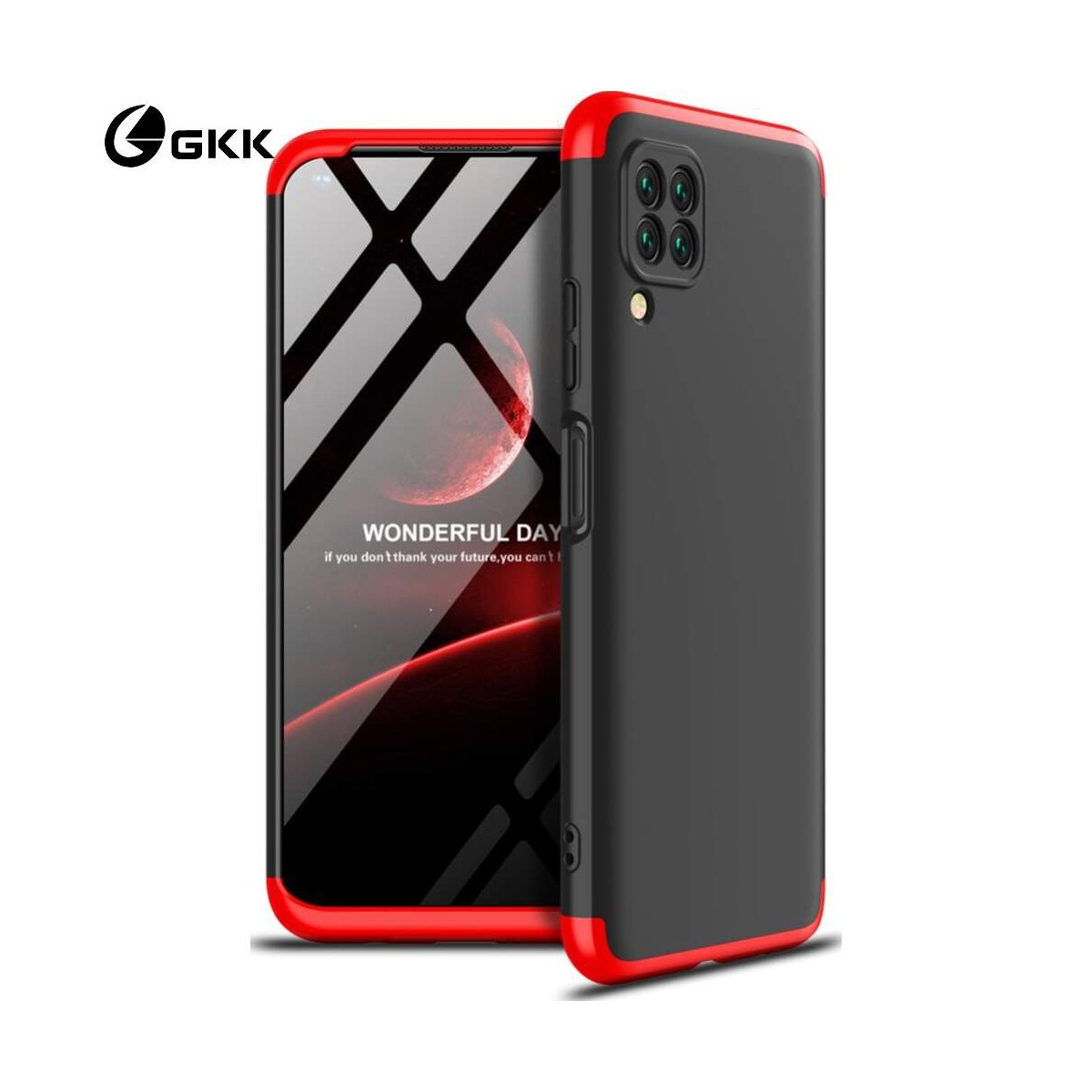 Funda Carcasa GKK 360 para Huawei P40 Lite Color Negra / Roja