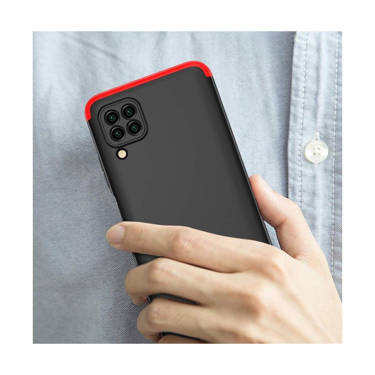 Funda Carcasa GKK 360 para Huawei P40 Lite Color Negra / Roja