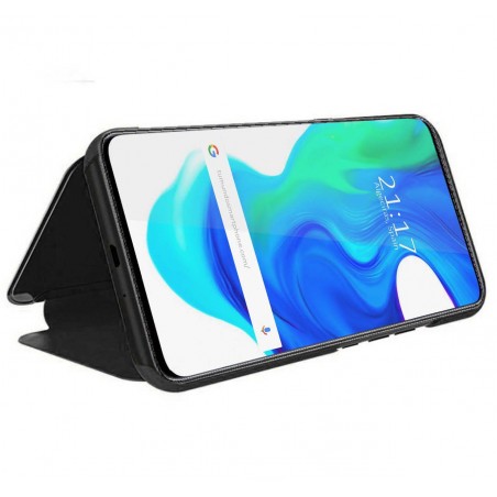 Funda Flip Cover Clear View para Xiaomi POCO F2 Pro color Negra