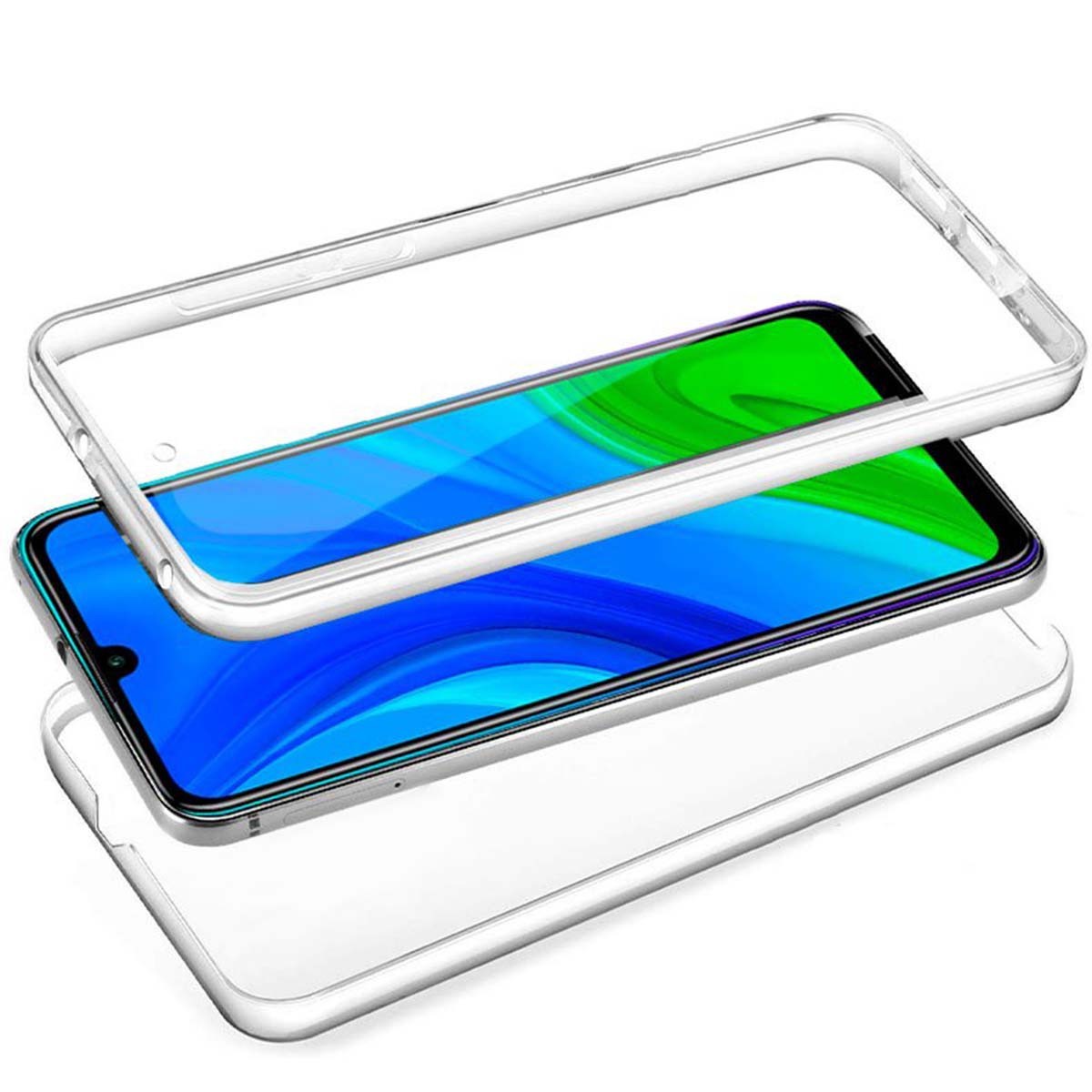 Funda Completa Transparente Pc + Tpu Full Body 360 para Huawei P Smart 2020