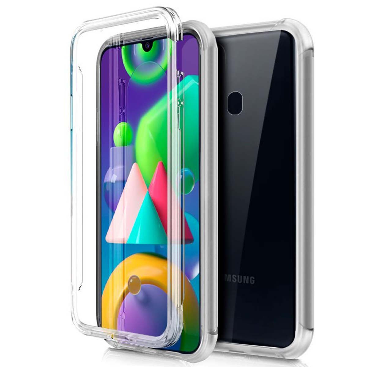 Funda Completa Transparente Pc + Tpu Full Body 360 para Samsung Galaxy M30s / M21