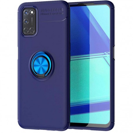 Funda Magnetica Soporte con Anillo Giratorio 360 para Oppo A52 / Oppo A72 Azul