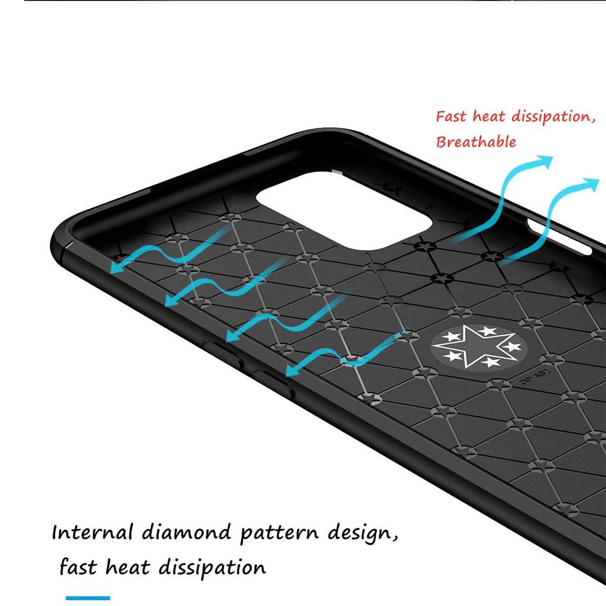 Funda Magnetica Soporte con Anillo Giratorio 360 para Oppo A52 / Oppo A72 Negra