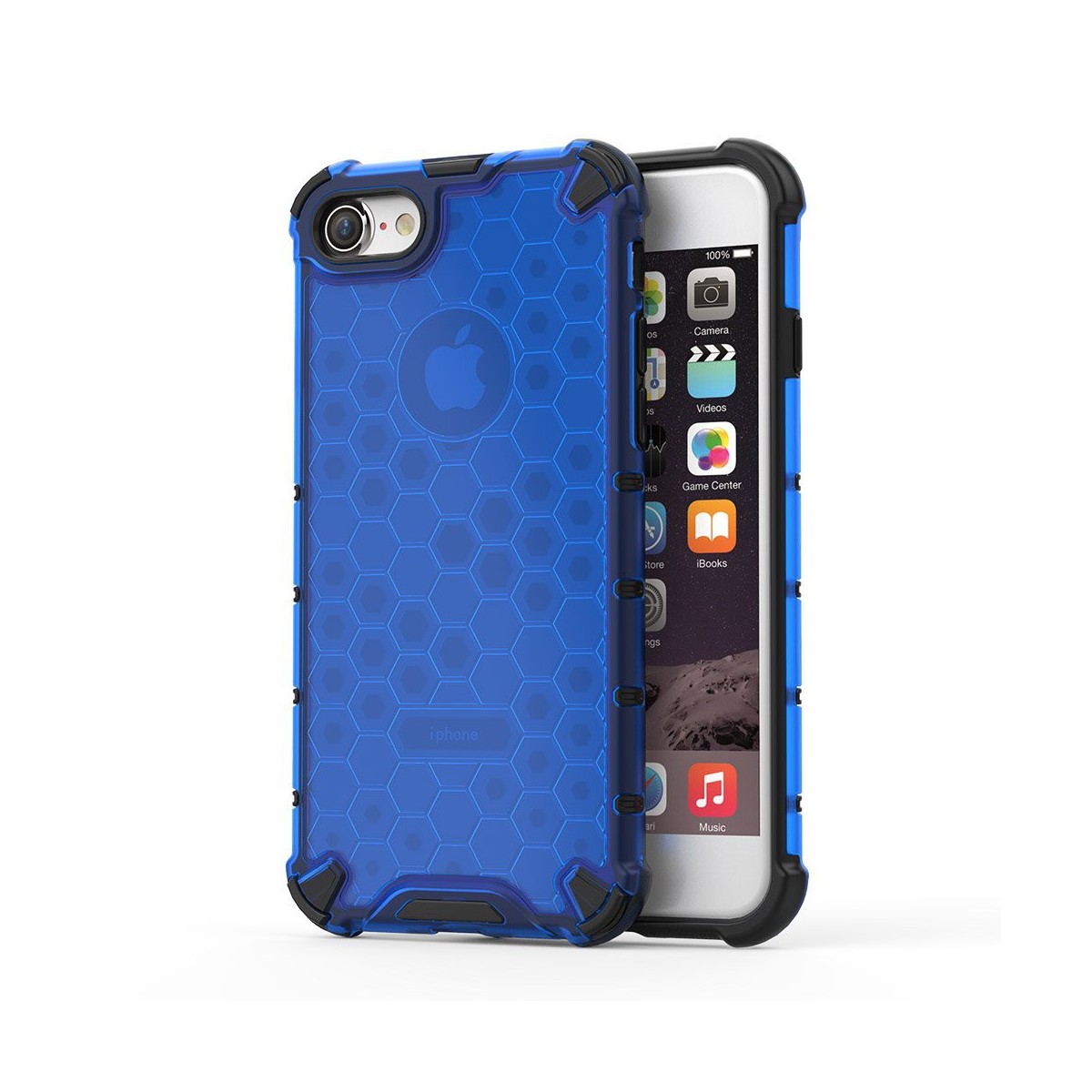Funda Tipo Honeycomb Armor (Pc+Tpu) Azul para Iphone SE 2020