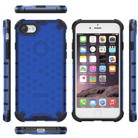 Funda Tipo Honeycomb Armor (Pc+Tpu) Azul para Iphone SE 2020