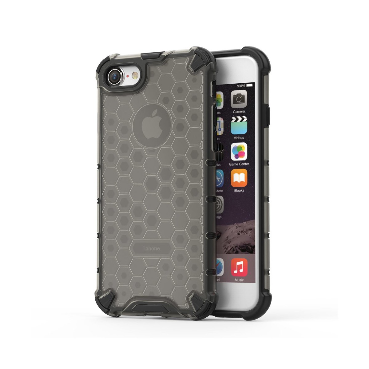 Funda Tipo Honeycomb Armor (Pc+Tpu) Negra para Iphone SE 2020