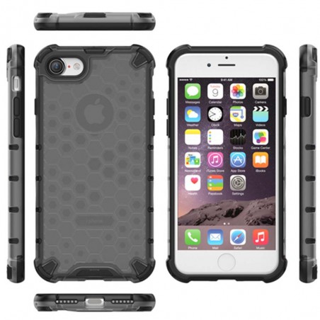 Funda Tipo Honeycomb Armor (Pc+Tpu) Negra para Iphone SE 2020