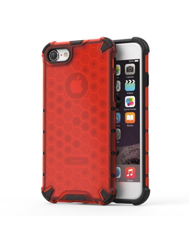 Funda Tipo Honeycomb Armor (Pc+Tpu) Roja para Iphone SE 2020