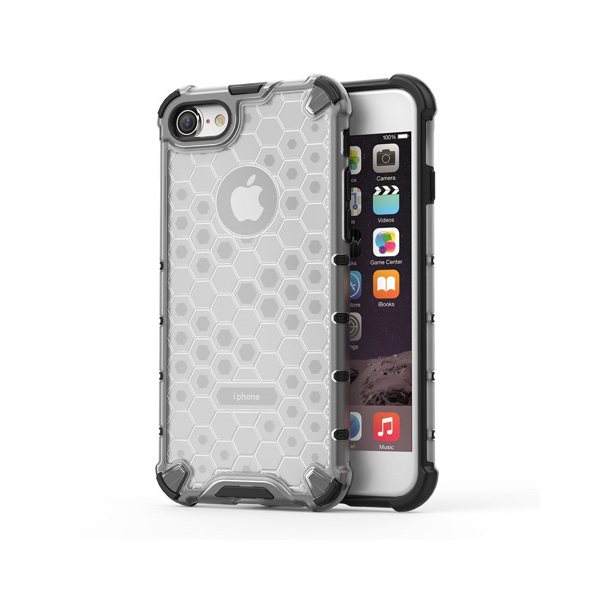 Funda Tipo Honeycomb Armor (Pc+Tpu) Transparente para Iphone SE 2020
