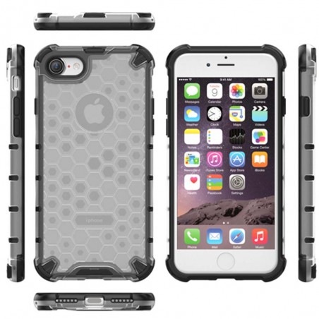 Funda Tipo Honeycomb Armor (Pc+Tpu) Transparente para Iphone SE 2020