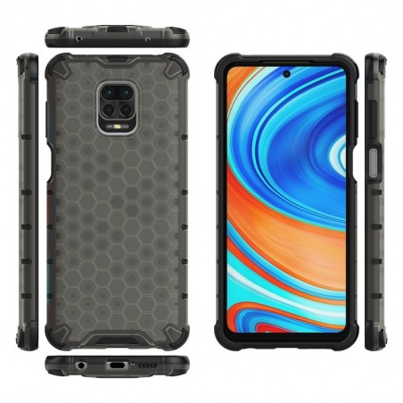 Funda Tipo Honeycomb Armor (Pc+Tpu) Negra para Xiaomi Redmi Note 9S / Note 9 Pro