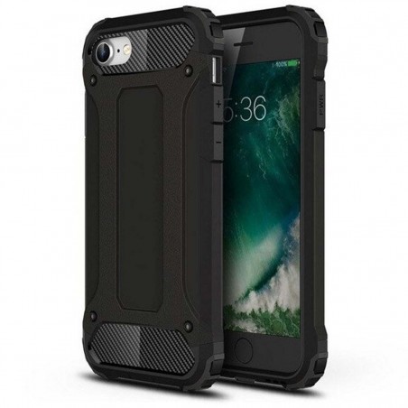 Funda Tipo Hybrid Tough Armor (Pc+Tpu) Negra para Iphone SE 2020