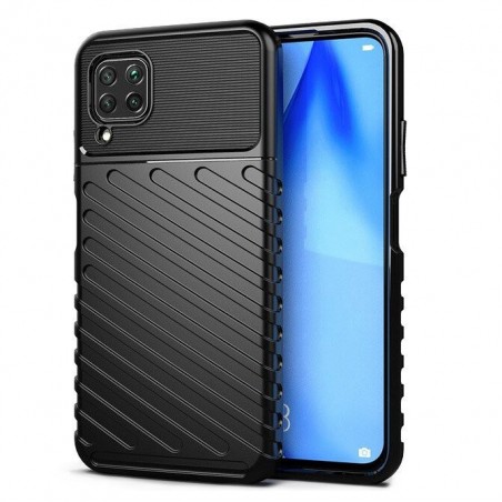 Funda Gel Flexible Thunder Armor Rugged para Huawei P40 Lite color Negra