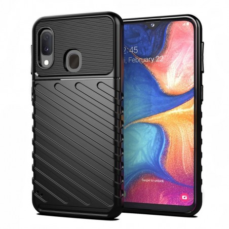Funda Gel Flexible Thunder Armor Rugged para Samsung Galaxy A20e 5.8 color Negra