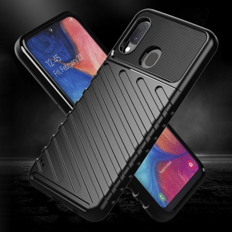 Funda Gel Flexible Thunder Armor Rugged para Samsung Galaxy A20e 5.8 color Negra