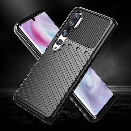 Funda Gel Flexible Thunder Armor Rugged para Xiaomi Mi Note 10 color Negra