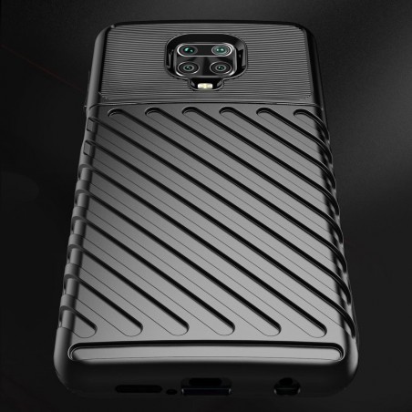 Funda Gel Flexible Thunder Armor Rugged para Xiaomi Redmi Note 9S / Note 9 Pro color Negra