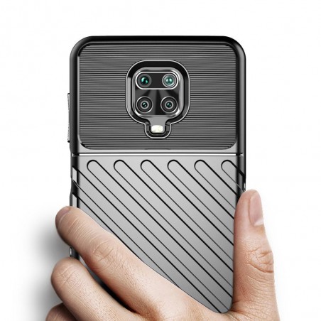 Funda Gel Flexible Thunder Armor Rugged para Xiaomi Redmi Note 9S / Note 9 Pro color Negra