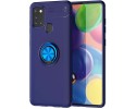 Funda Magnetica Soporte con Anillo Giratorio 360 para Samsung Galaxy A21s Azul