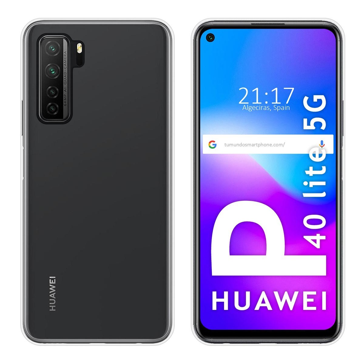 Funda Silicona Gel TPU Transparente para Huawei P40 Lite 5G
